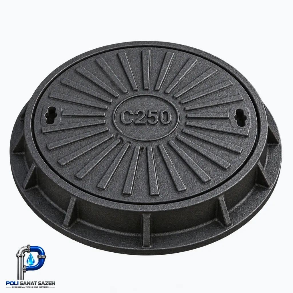 دریچه منهول 50 چدنی C250 - پلی صنعت سازه