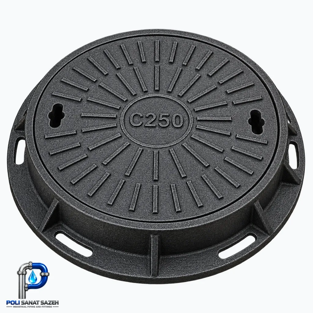 دریچه منهول 60 چدنی C250 - پلی صنعت سازه