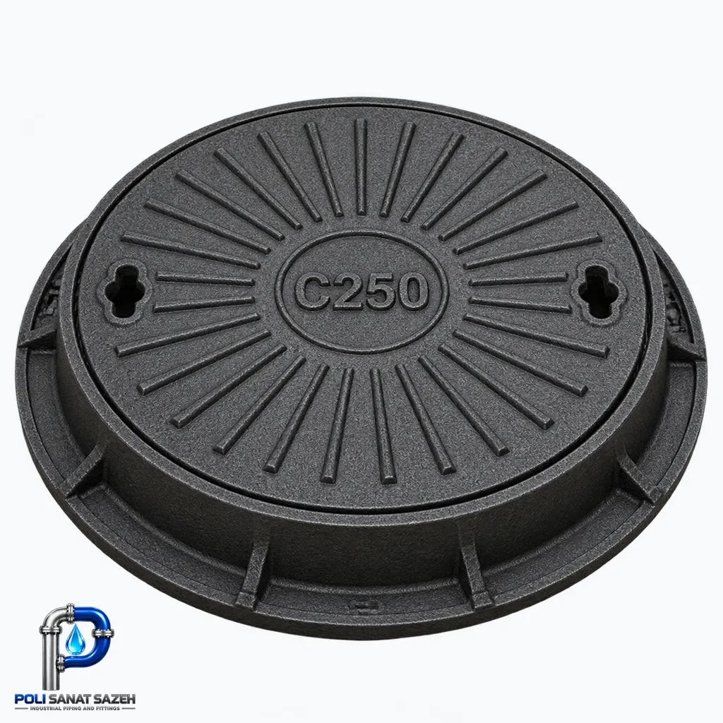 دریچه منهول 70 چدنی C250 - پلی صنعت سازه