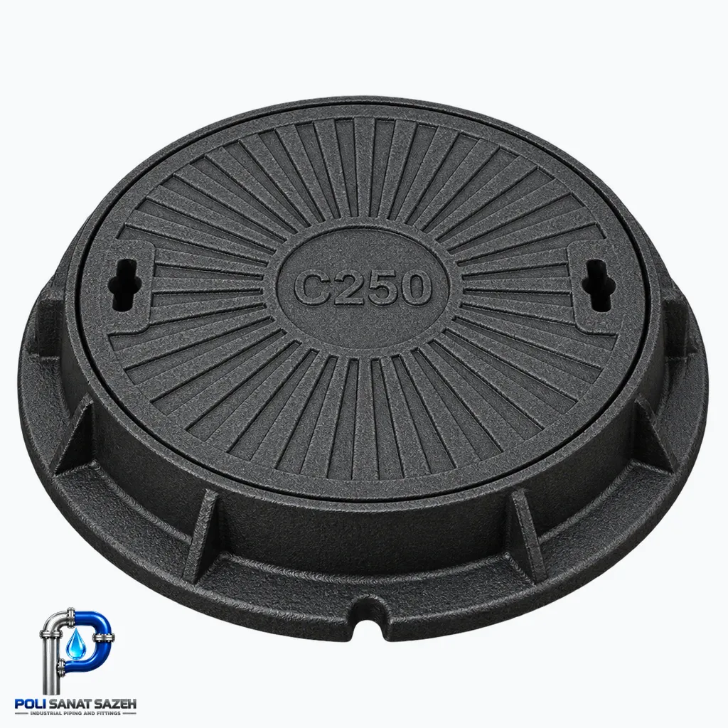 دریچه منهول 80 چدنی C250 - پلی صنعت سازه